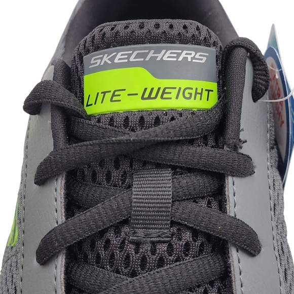 Skechers Track Moulton Jogger Men 9 Gray Lime Green S Logo Trainers Sneakers New main image 13